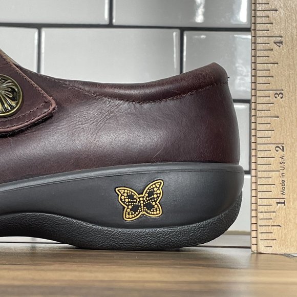 Alegria Kaitlyn Womens Size EU 38 Shoes Gravy Pull Up Leather Mary Jane Clogs - Picture 9 of 16